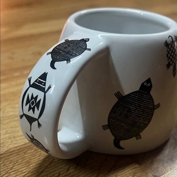 Charming White Mug with Black Turtle Design. #208 - Picture 6 of 6